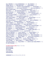 Table des matières suite